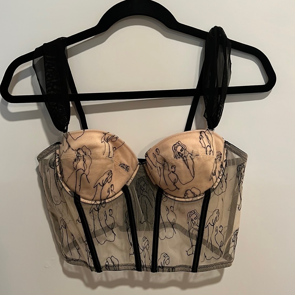 Mesh Bustier Bra